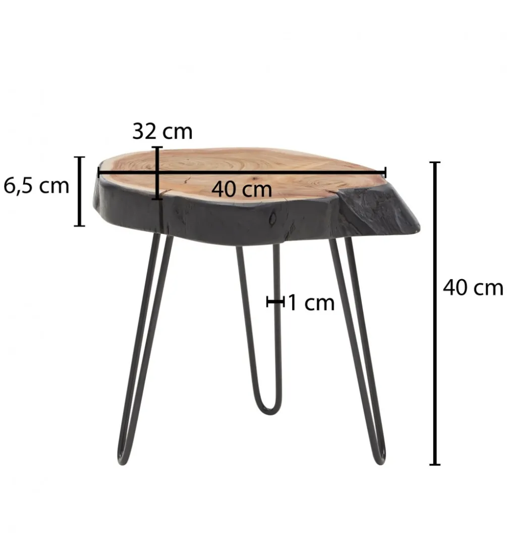 Stolik kawowy GOA 40 cm drewno akacja