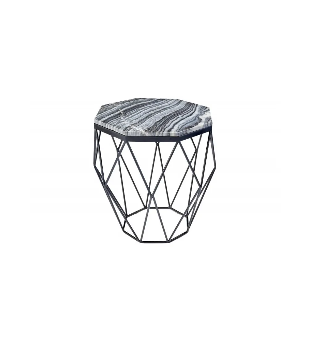 Stolik kawowy GORAN 50 cm marmur szary