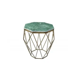Stolik kawowy GORAN 50 cm marmur zielony