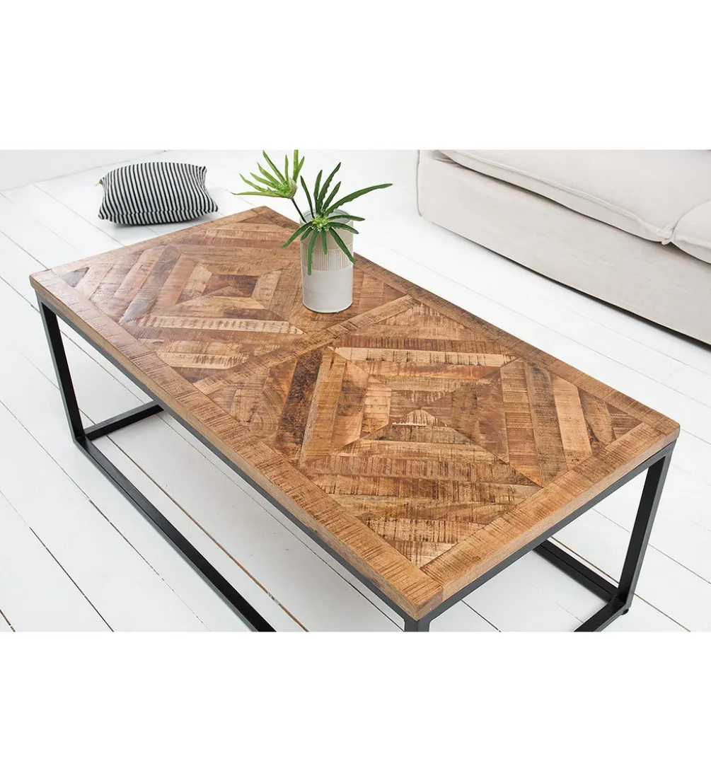Stolik kawowy GRANDE Infinity Home 100 cm drewno Mango