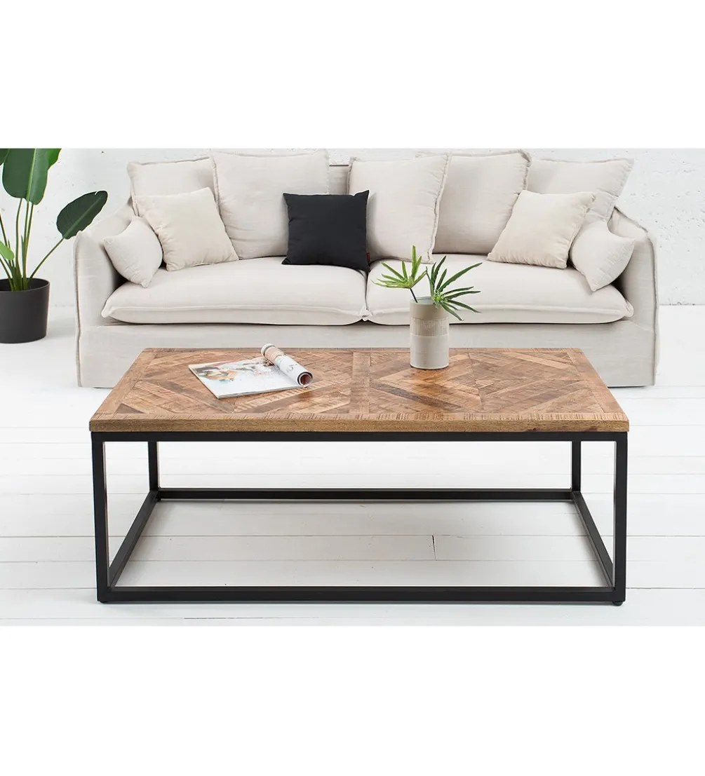 Stolik kawowy GRANDE Infinity Home 100 cm drewno Mango
