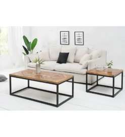 Stolik kawowy GRANDE Infinity Home 60 cm drewno mango
