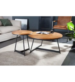 Stolik kawowy GRENADA 80 cm w optyce dębu