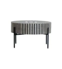 Stolik kawowy HARMONY NATURE 65 cm czarnobiały