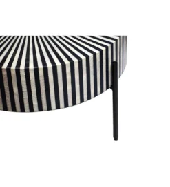 Stolik kawowy HARMONY NATURE 65 cm czarnobiały