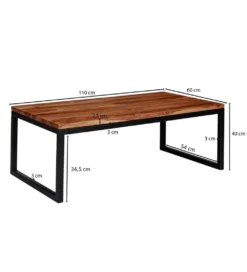 Stolik kawowy HAUK 110 cm drewno sheesham