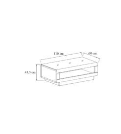 Stolik kawowy HEKTOR 110 cm antracytowy