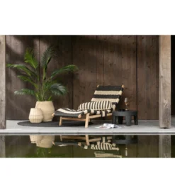 Stolik kawowy HERAS set 2 drewno teak czarny