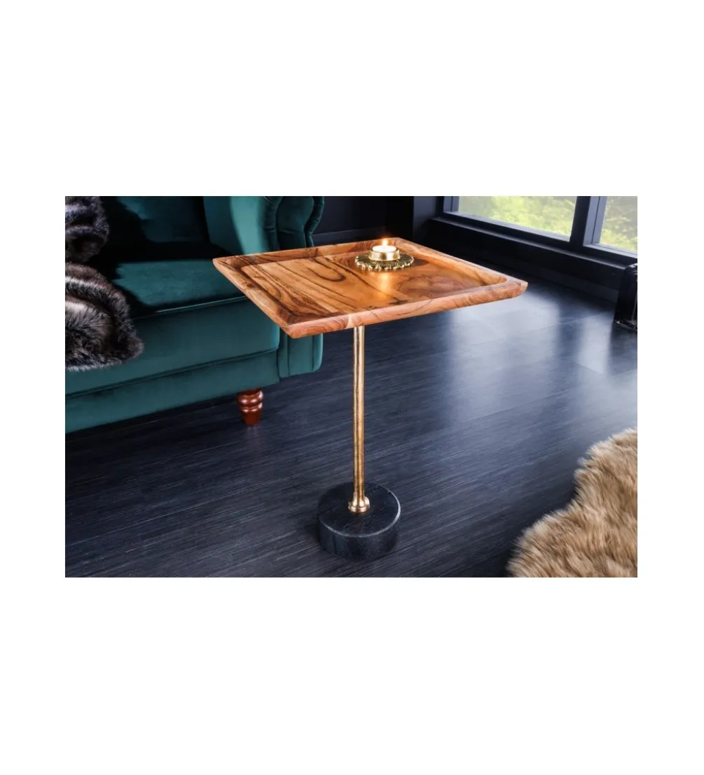 Stolik kawowy HOBART 35 cm drewno akacja