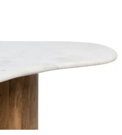 Stolik kawowy HUGI 135 cm marmur drewno mango