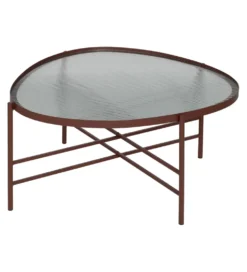 Stolik kawowy INDUSTRIAL 78 cm Ciemna Terakota