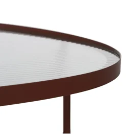 Stolik kawowy INDUSTRIAL 78 cm Ciemna Terakota