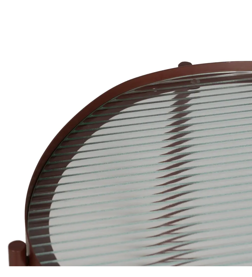 Stolik kawowy INDUSTRIAL 55 cm Ciemna Terakota
