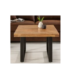 Stolik kawowy Iron Craft 60 cm drewno mango