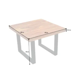 Stolik kawowy Iron Craft 60 cm drewno Sheesham