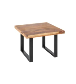 Stolik kawowy Iron Craft 60 cm drewno Sheesham