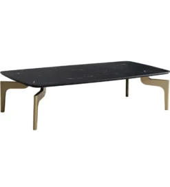 Stolik kawowy IWET 120 cm w optyce czarnego marmuru