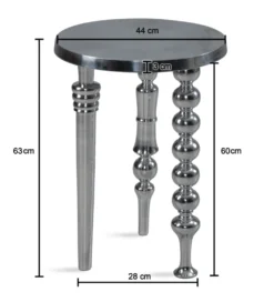 Stolik kawowy Jardin 44 cm srebrny
