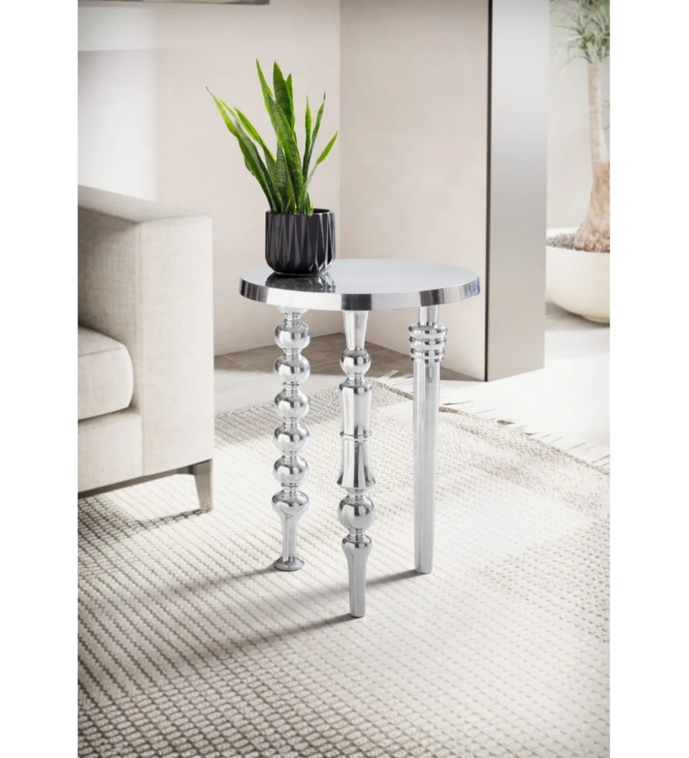 Stolik kawowy Jardin 44 cm srebrny