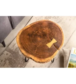 Stolik kawowy KAKADU Goa 40 cm drewno akacja