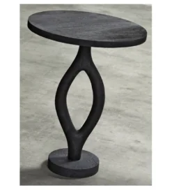 Stolik kawowy KARIK 35 cm drewno mango czarny
