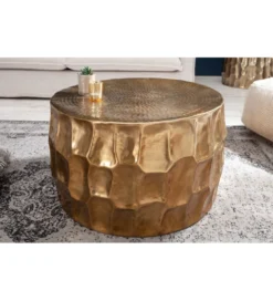 Stolik kawowy Kerrasch 70 cm złoty