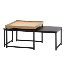 Stolik kawowy KORFI set 2 w optyce dębu outlet