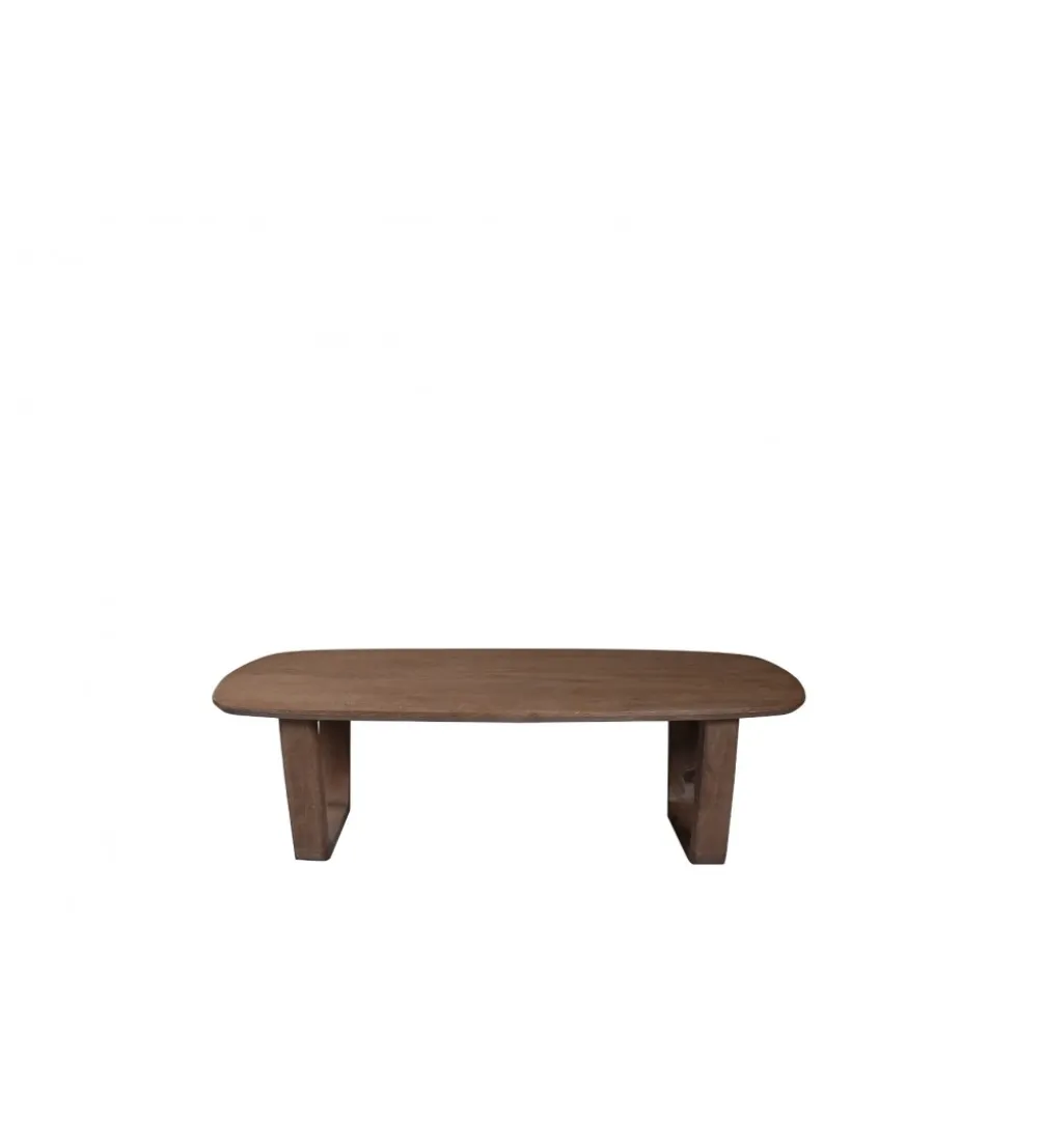 Stolik kawowy KORTE 130 cm drewno mango brązowe