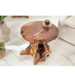Stolik kawowy Korzeń 40 cm drewno Teak