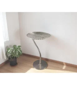Stolik kawowy KUFUMU 41 cm srebrny