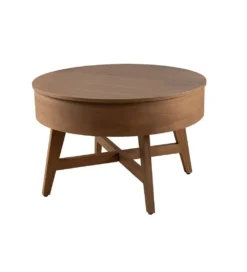 Stolik kawowy KYOTO 70 cm z schowkiem drewno mango