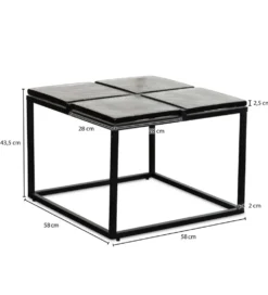Stolik kawowy LAILA 58 cm czarny