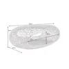 Stolik kawowy LEAF 119 cm srebrny