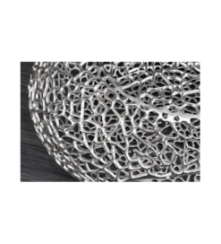 Stolik kawowy LEAF 119 cm srebrny