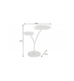 Stolik kawowy Leaf 52 cm srebrny