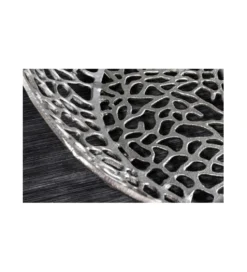 Stolik kawowy LEAF 74 cm srebrny