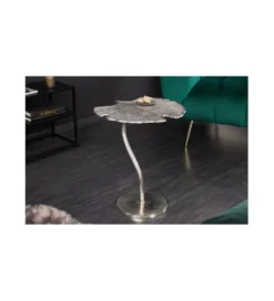 Stolik kawowy Leaf 53 cm srebrny