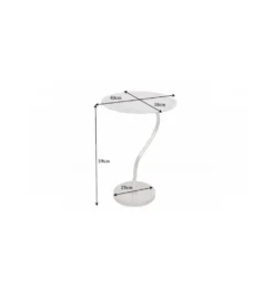 Stolik kawowy Leaf 42 cm srebrny