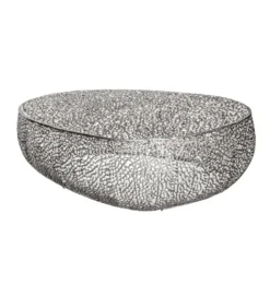 Stolik kawowy Leaf 120 cm srebrny