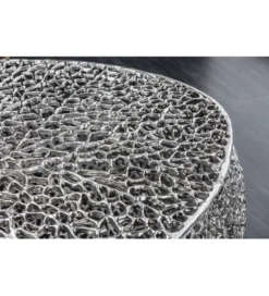 Stolik kawowy Leaf 120 cm srebrny