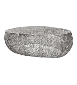 Stolik kawowy Leaf 120 cm srebrny