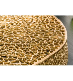 Stolik Kawowy Leaf 80 Cm złoty