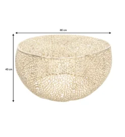Stolik Kawowy Leaf 80 Cm złoty