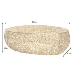Stolik kawowy Leaf 120 cm złoty