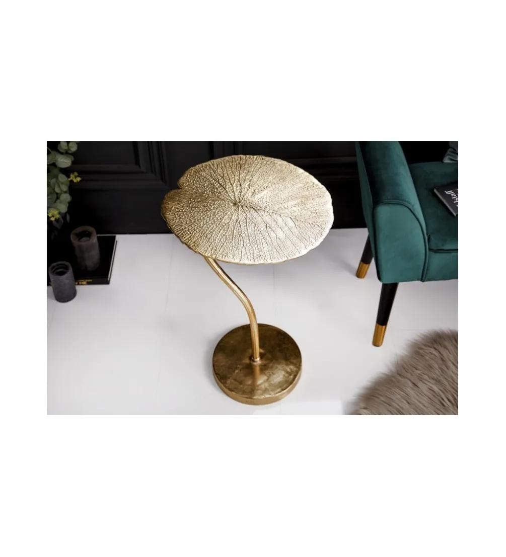 Stolik kawowy Leaf 42 cm złoty