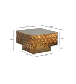Stolik kawowy LEPERES 60 cm złoty