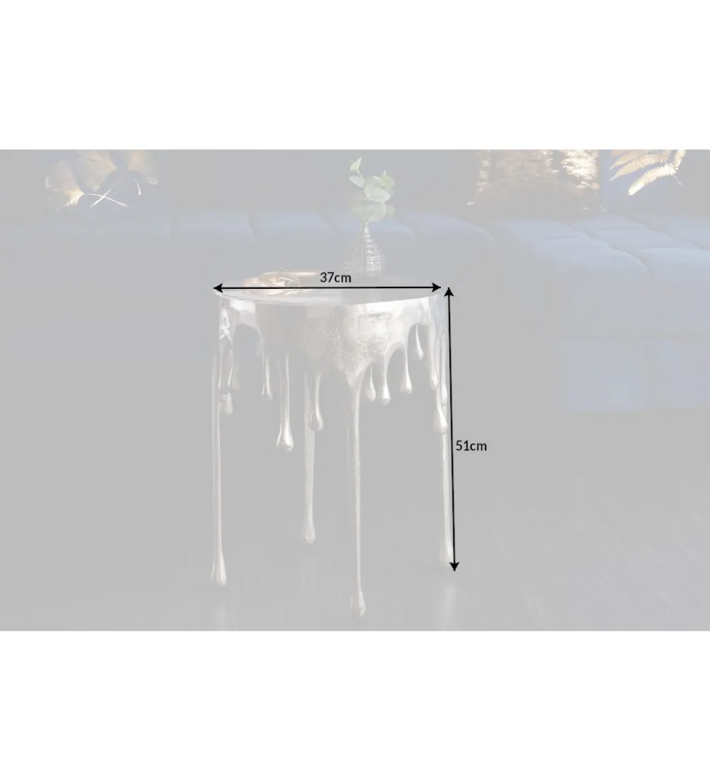 Stolik kawowy Liquid Line 51 cm srebrny
