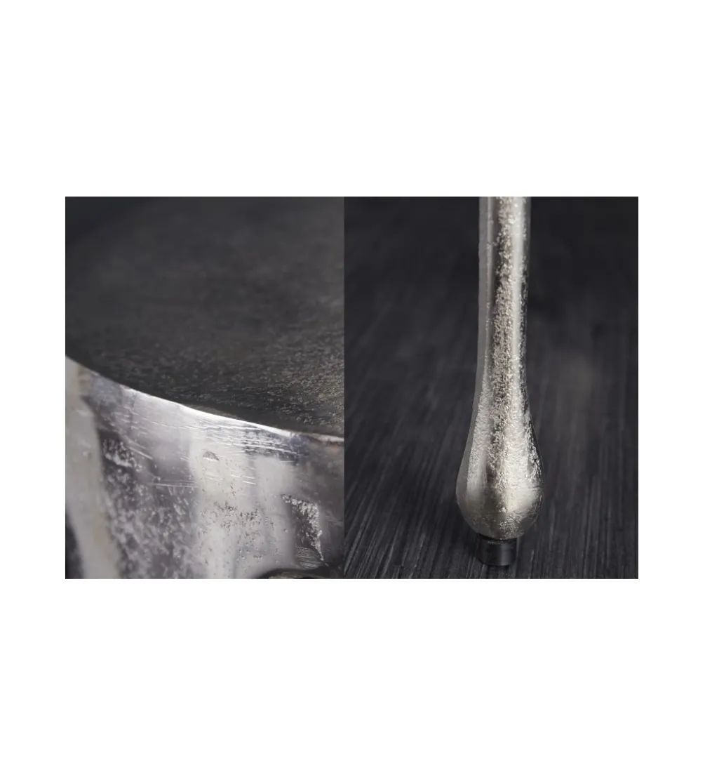 Stolik kawowy Liquid Line 51 cm srebrny