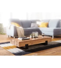 Stolik kawowy LONDA 130 cm drewno akacja