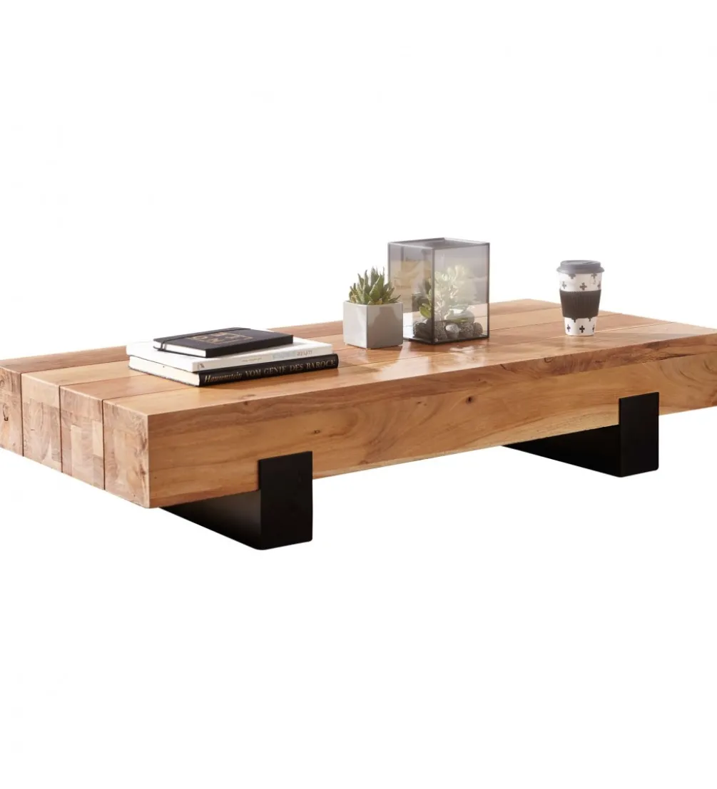 Stolik kawowy LONDA 130 cm drewno akacja